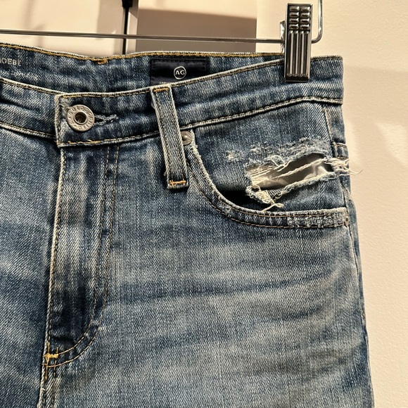 AG Adriano Goldschmied “The Phoebe” Distressed High Waisted Jeans Women’s 25R - Picture 11 of 12